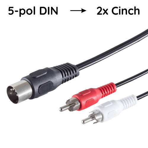 Pol din stecker 2x cinch - pol,