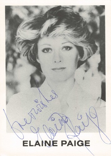 Elaine paige autogrammkarte - elaine,