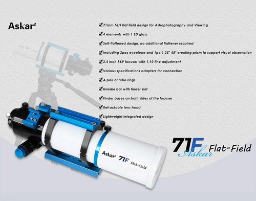 Askar 71f flatfield apo - apo, +