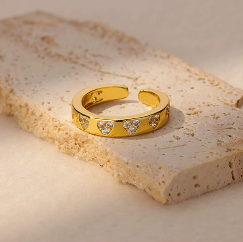Zirkonia herzring eternal - zirkonia-herzring, „eternal