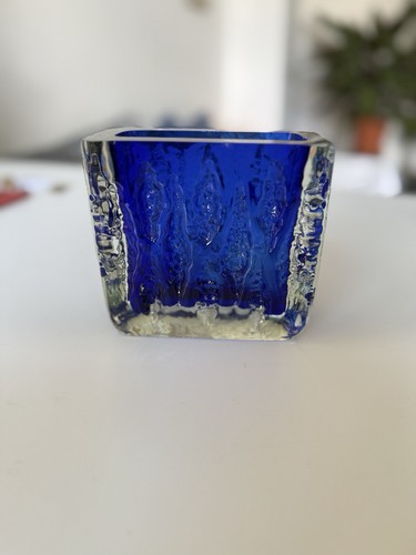 Schwer vintage glasvase blau - schwer,