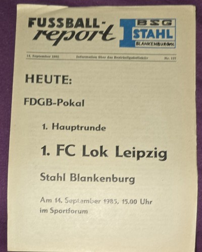 1985 fdgb pokal bsg stahl - 1985/86,