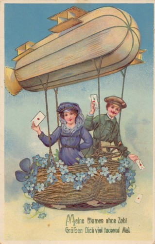 Zeppelin luftschiff grußkarte - zeppelin,