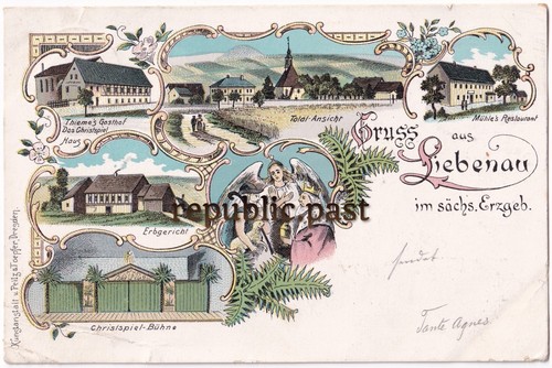 Litho postkarte gruss aus - litho,