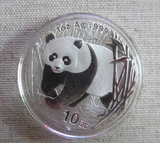 China 10 Yuan 2002 Panda, 1 Oz Silber