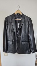 Pieces  Leder-Blazer, vegan