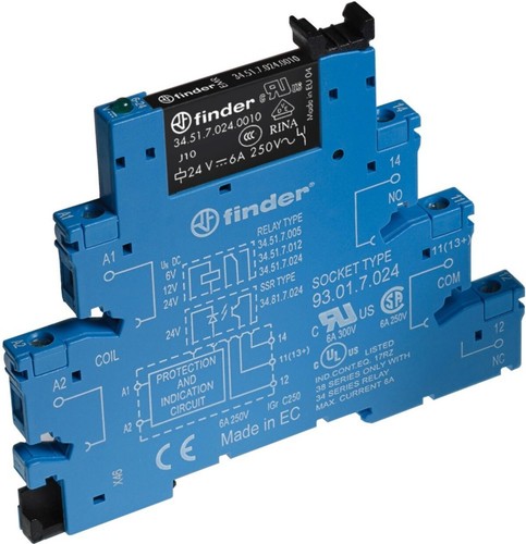 Finder koppelrelais 2mm - finder, 6,2mm