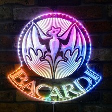 Bacardi bunte Leuchtreklame - individuelles LED-Licht für Spielzimmer & Wanddeko