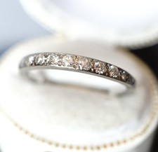 Wertvoller Art Deco Halb Memory  Ring aus 950 Platin mit 0.40ct Brillanten B4213