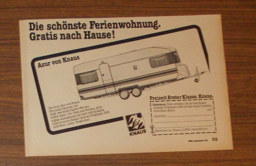 Seltene werbung knaus azur - seltene,