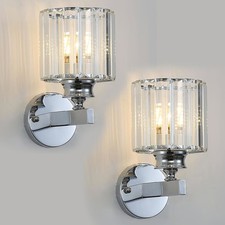 2X Kristall Wandleuchte