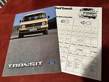 Ford Transit  Original Prospekt deutsch DIN A4  Broschure 1982 Top + Preisliste