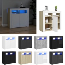 Sideboard mit LED Leuchten Kommode Anrichte Küchenschrank Schrank 80x35x75 cm