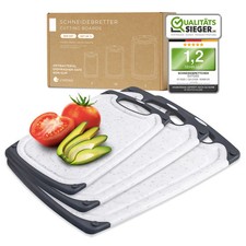 Exitoso Schneidebrett Set 3er Küchenbrett Kunststoff BPA-frei spülmaschinenfest