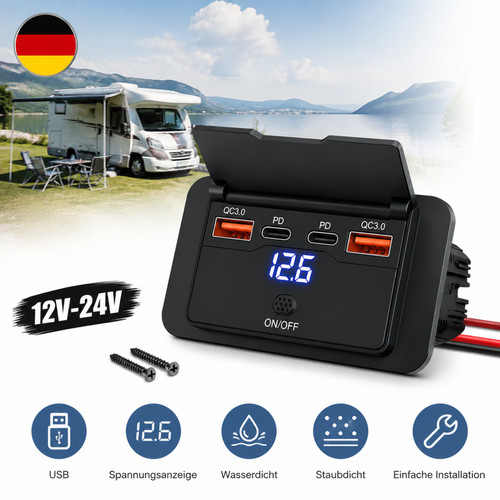 Einbau panel usb steckdose 12v - usb,