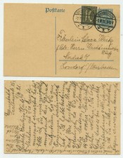 84180 - Ganzsache P 120 - ZuF - Postkarte - Darmstadt 2.9.1921 nach Nordeck