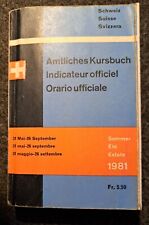 Amtliches Kursbuch Schweiz Sommer 1981 Gesamtausgabe Bahn + Bus
