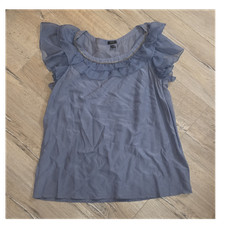 H&M Damen Bluse blau Chiffon