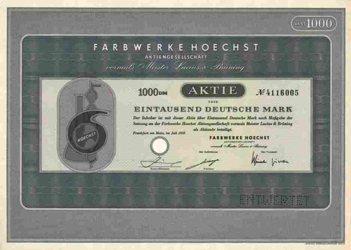 Farbwerke hoechst 1955 - hoechst, ag
