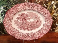 Enoch WEDGWOOD England WOODLAND rot-  schöne Servierplatte 35cm