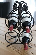 Weinregal Weinhalter Eisen für 4 Flaschen Deko Weindekor 41 x 25 x 13,5 cm Regal