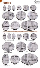 Gestaltete strukturierte Wooden Bases Rund Oval für Tabletop Paint ready