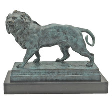 BRONZESKULPTUR Löwe