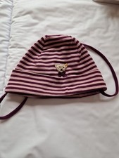 Steiff Mütze für Mädchen Gr. 51 Lila Gestreift