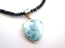 925 Silber Larimar Herz