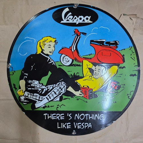 Vespa porzellan emailschild - vespa,