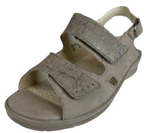 Waldläufer Merle Weite M Damen Sandale in Grau Beige NEU - Größe 37