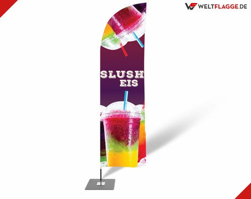 Beachflag slush eis - slush, werbefahne