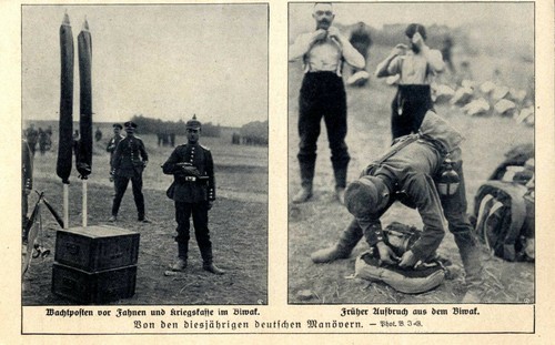 Wachtposten vor fahnen und - wachtposten,