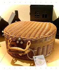 Wohn Deko Korb Geflochten Braun Kunstrattan Skandi Boho Deko.