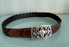 BRAUNER GÜRTEL MIT SCHNALLE von REPTILE`S HOUSE, 85 cm