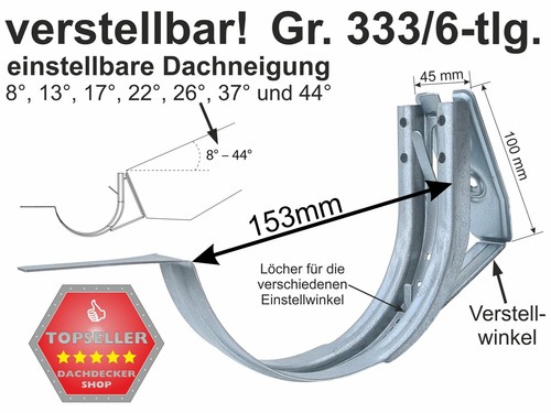 Verzinkter stirnbretthalter - verzinkter,