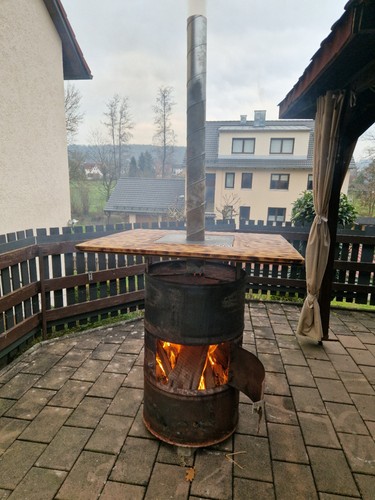 Feuertonne stehtisch selfmade - feuertonne,
