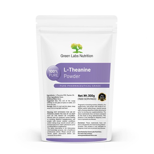 Theanin pulver reines vegan - pulver,