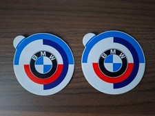 2 Stück  Alte BMW Motorsport Aufkleber (70er, 80er Jahre) 8 cm