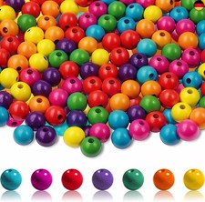 800 Stück Holzperlen Bunt