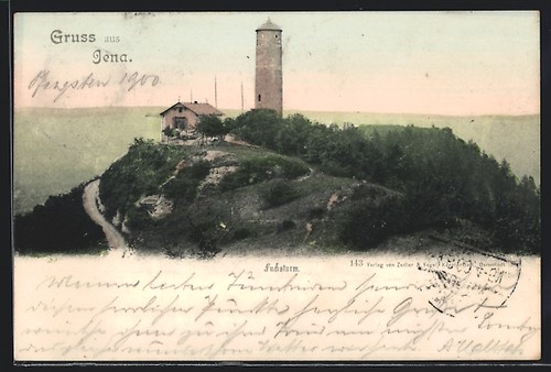 Ansichtskarte jena blick zum - ansichtskarte,