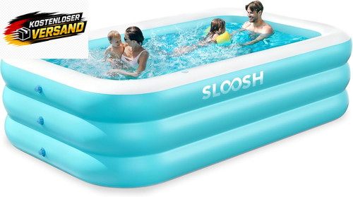 Aufblasbarer familienpool mit - familienpool,