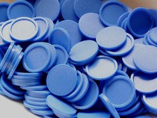 5 - 5.000 Einkaufswagenchips, Wertmarken, Pfandmarken, blau