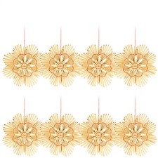 8x Strohsterne im Mix-Set -