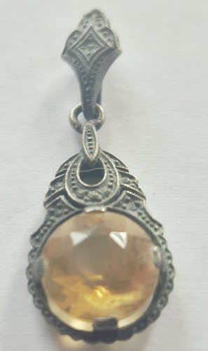 F0101 anhänger silber citrin - f0101,