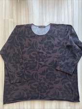 Gudrun Sjöden Shirt Pullover Langarm Braun/Schwarz  Baumwolle Gr.XXL