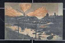 AK Hamburg Neuengamme Entzündung von Erdgas 1910 gelaufen Kirchwerder