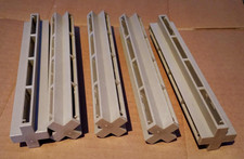 Playmobil 4 - FACH - VERBINDER  (x5) GRAU  Stecksystem Wand Ritter Burg