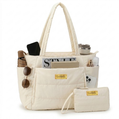 Lambou puffer tote bag - lambou,