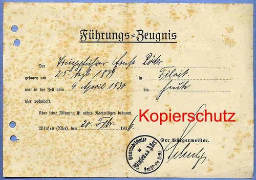 Autograph bürgermeister - ou,,